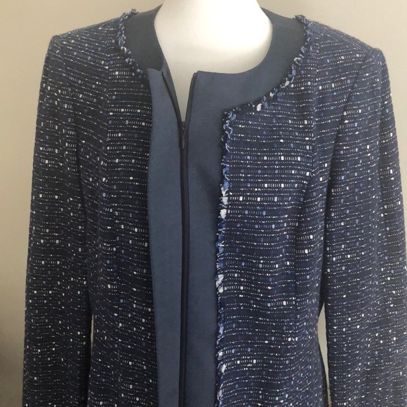 Beautiful Lafayette 148 New York Long Blue Coat